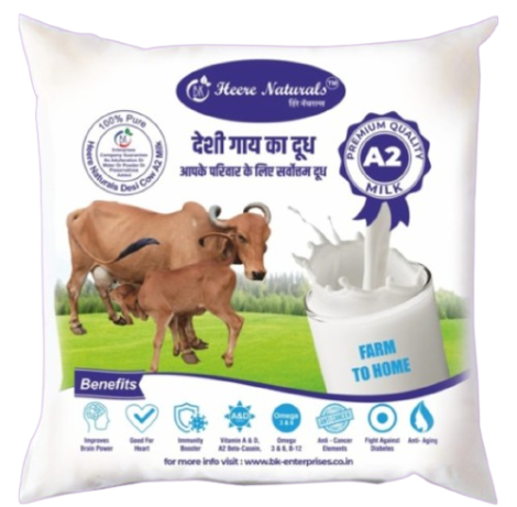 Heere Naturals A2 Desi Gir Cow Milk - Experience the purity and goodness of nature.